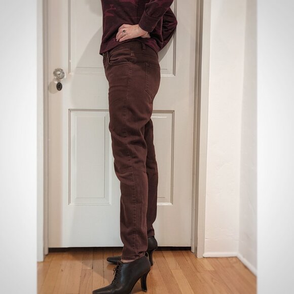 CLOSED Burgundy Handmade In Italy Mid Rise Soft Stretch Jeans, Sz. 30 - Picture 2 of 14